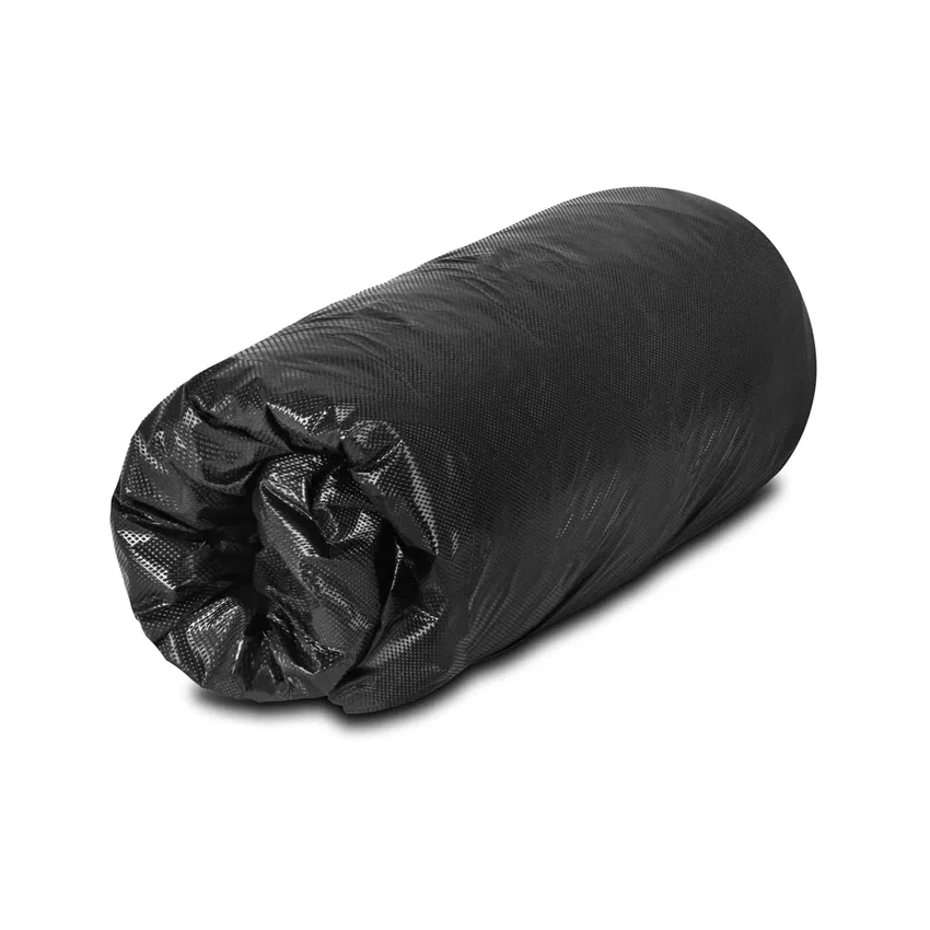 Ühekordselt kasutatav plastkate elastse ribaga, must