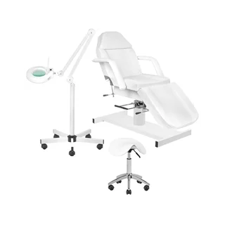 Salongipakett 4-ühes - Protseduurilaud - LED-lamp, Käru - Ergonoomiline sadulatool