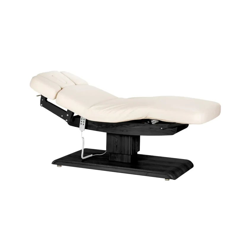 Sillon Relax - SPA-protseduuride voodi - kreemikas musta alusega