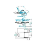 Poodia tool azzurro 709a, 3 mootoriga, valge