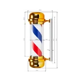 Juuksuripulga valgustusega lamp BB-02 kuldne suur