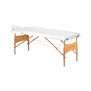 Kokkupandav massaažilaud Balance Lux puit 2-osaline 190x70 valge